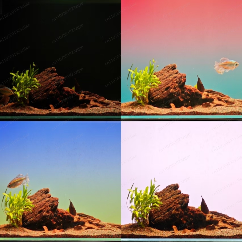 Aquarium Light - Zwart acryl aquarium achtergrondlichtpaneel, RGBW gradiënt