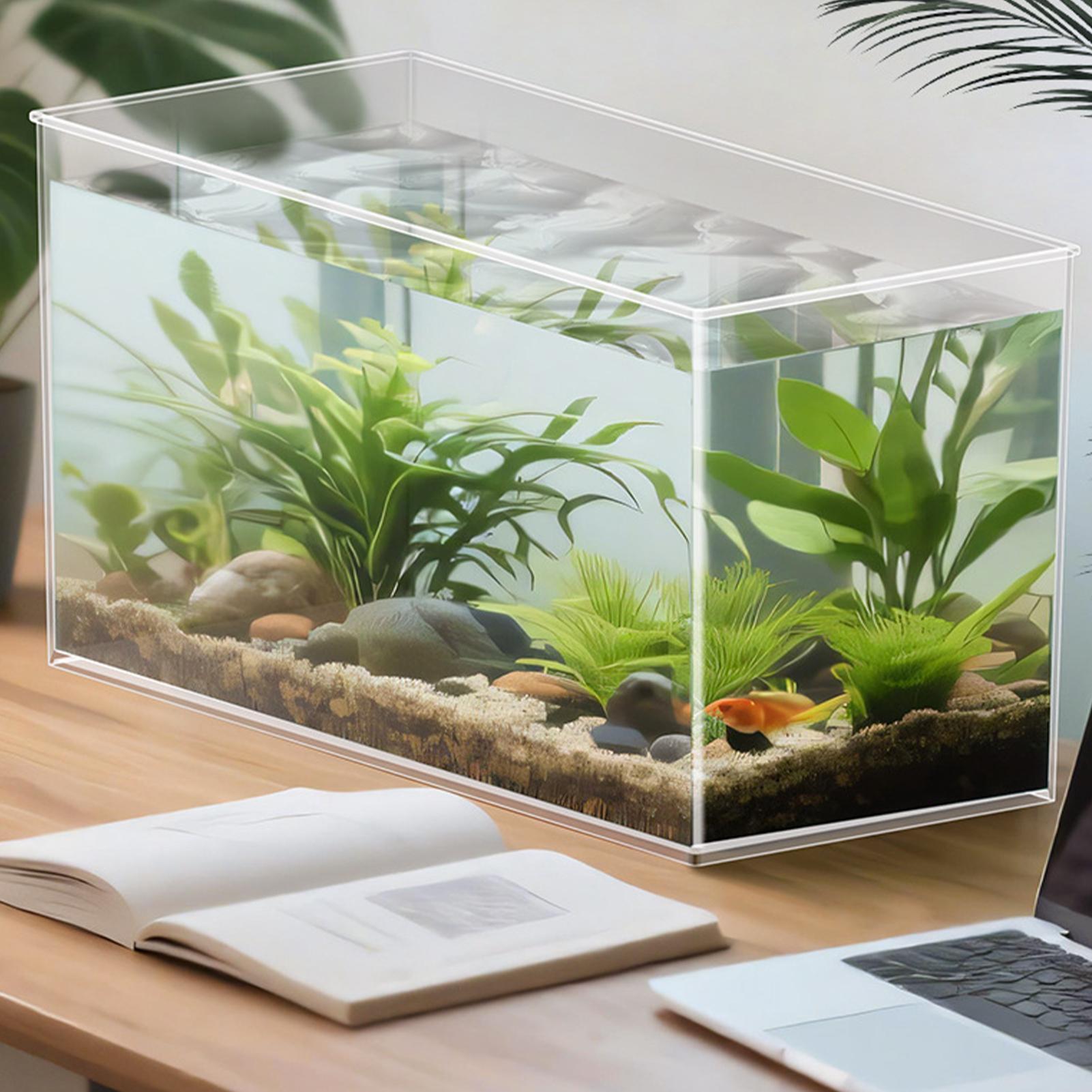 Betta Fish Tank - Klein visaquarium, betta-aquarium, extra helder glazen
