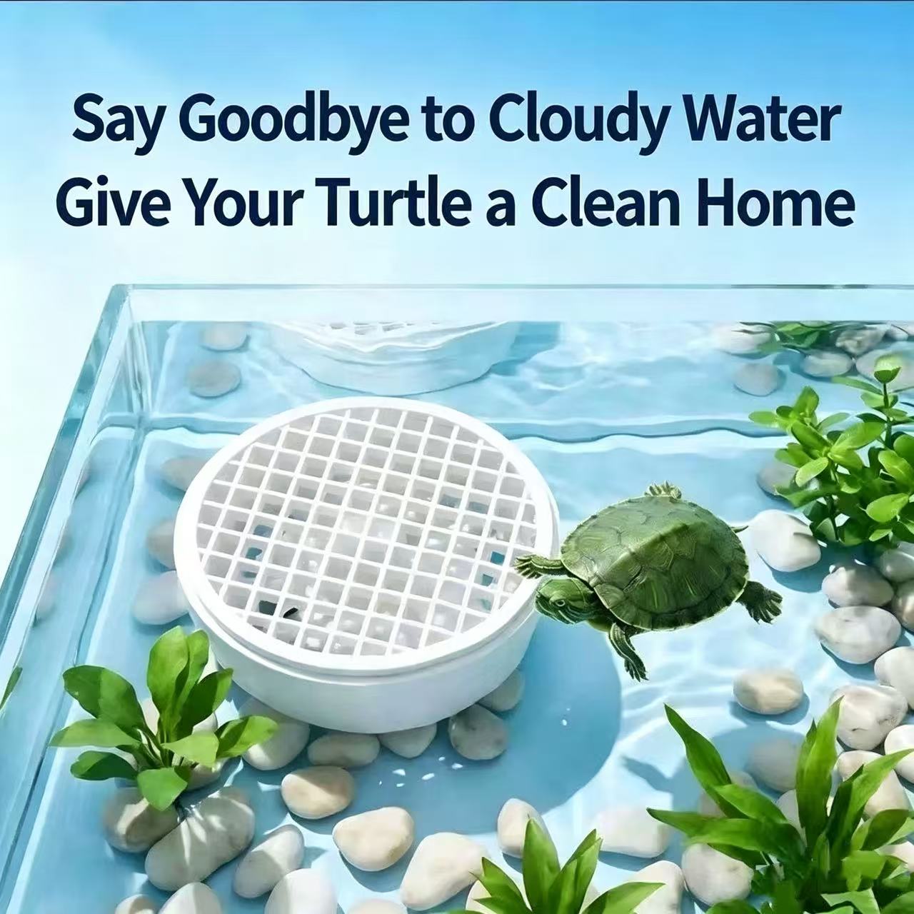 Aquarium Fish Keeping - Schildpaduitwerpselenverzamelaar Afneembare aquariumschildpadafvalvanger Houd het water