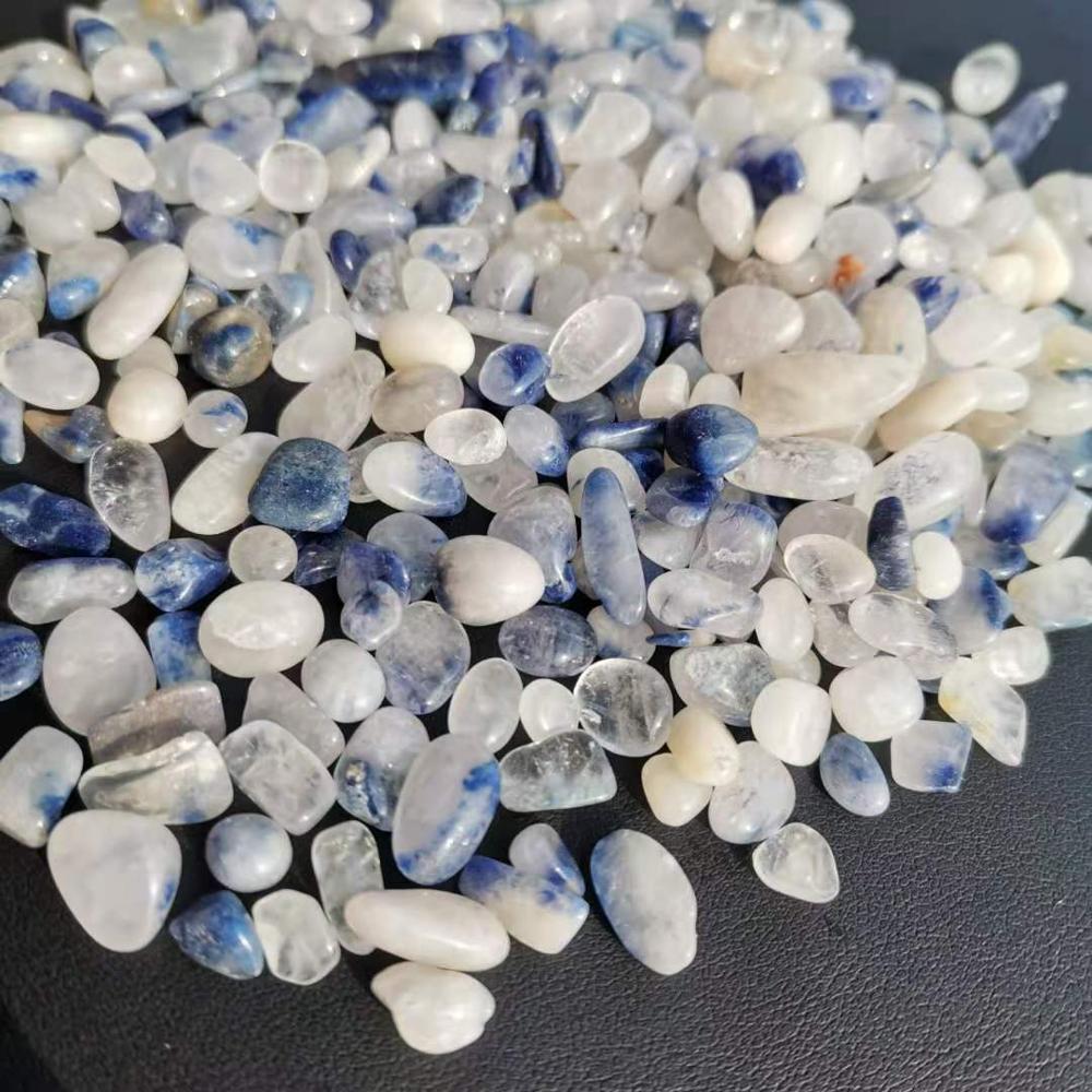 Fish Tank Gravel - 5-7 mm natuurlijk blauw rutilkwarts grind,