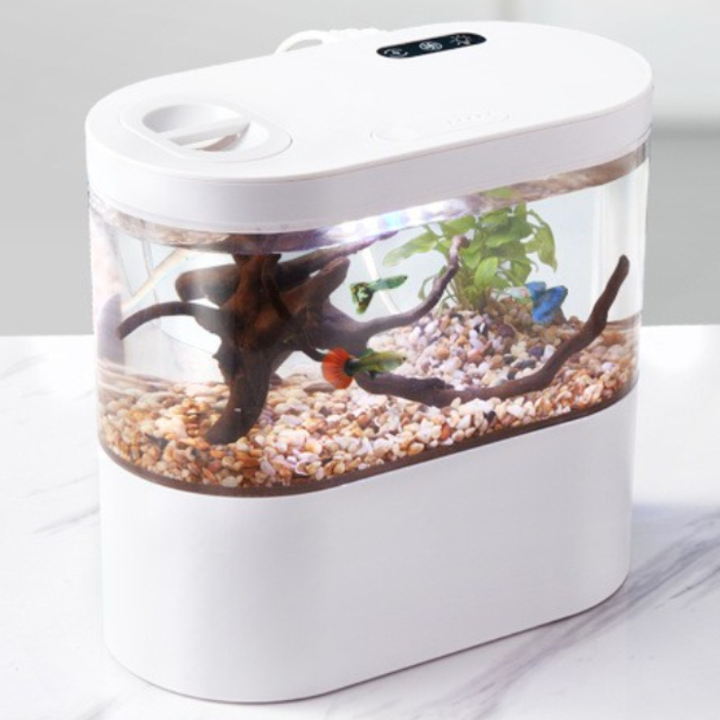 Betta Fish Tank - Creatief mini-aquarium voor op het bureau