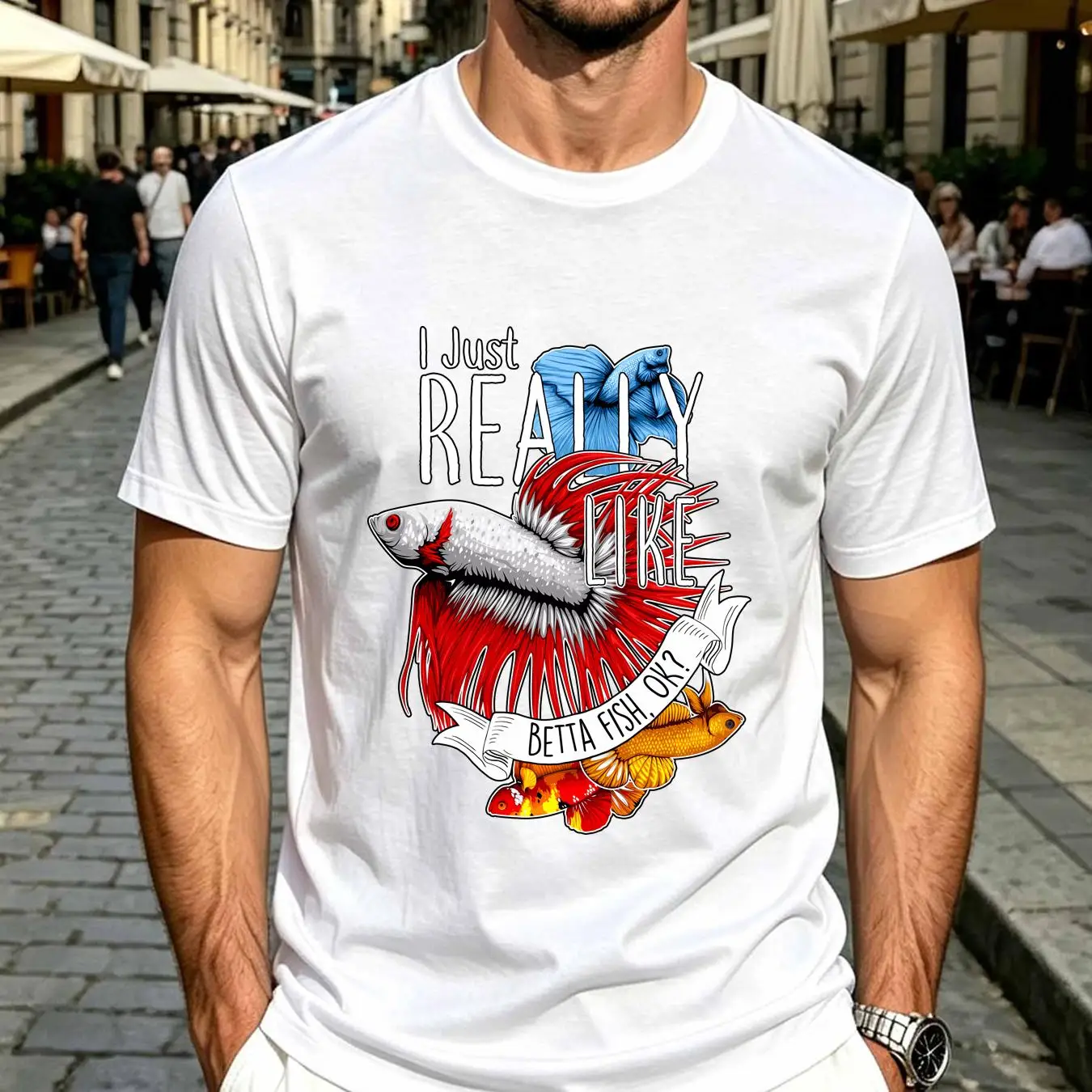 gewassen T-shirt Betta Fish gr - Aquarium Fish Keeping recensie en prijs