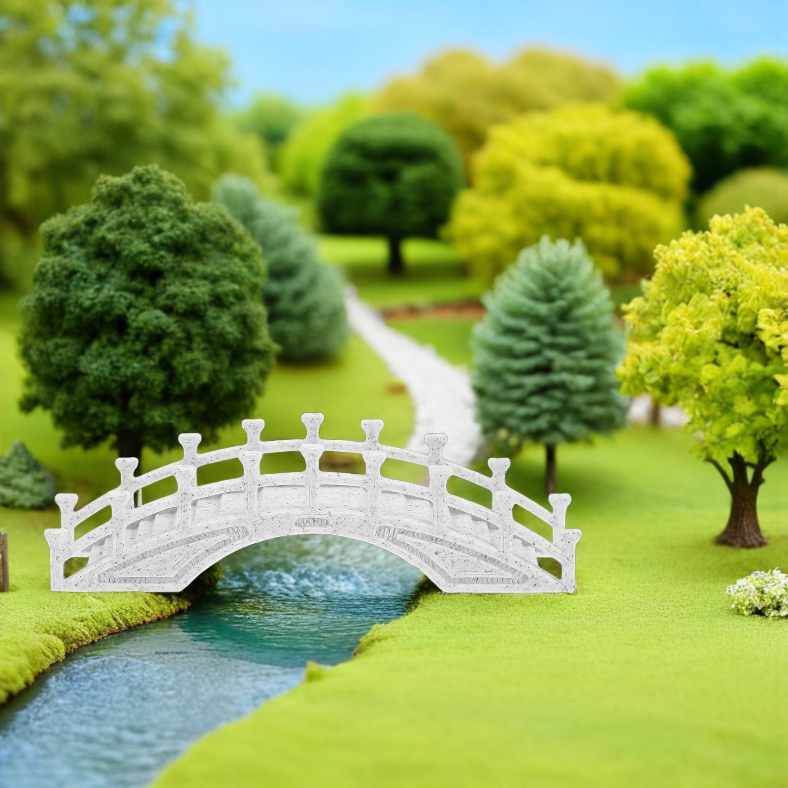 Miniatuur tuinbrug, boogbrug,  - Aquarium Decor recensie en prijs
