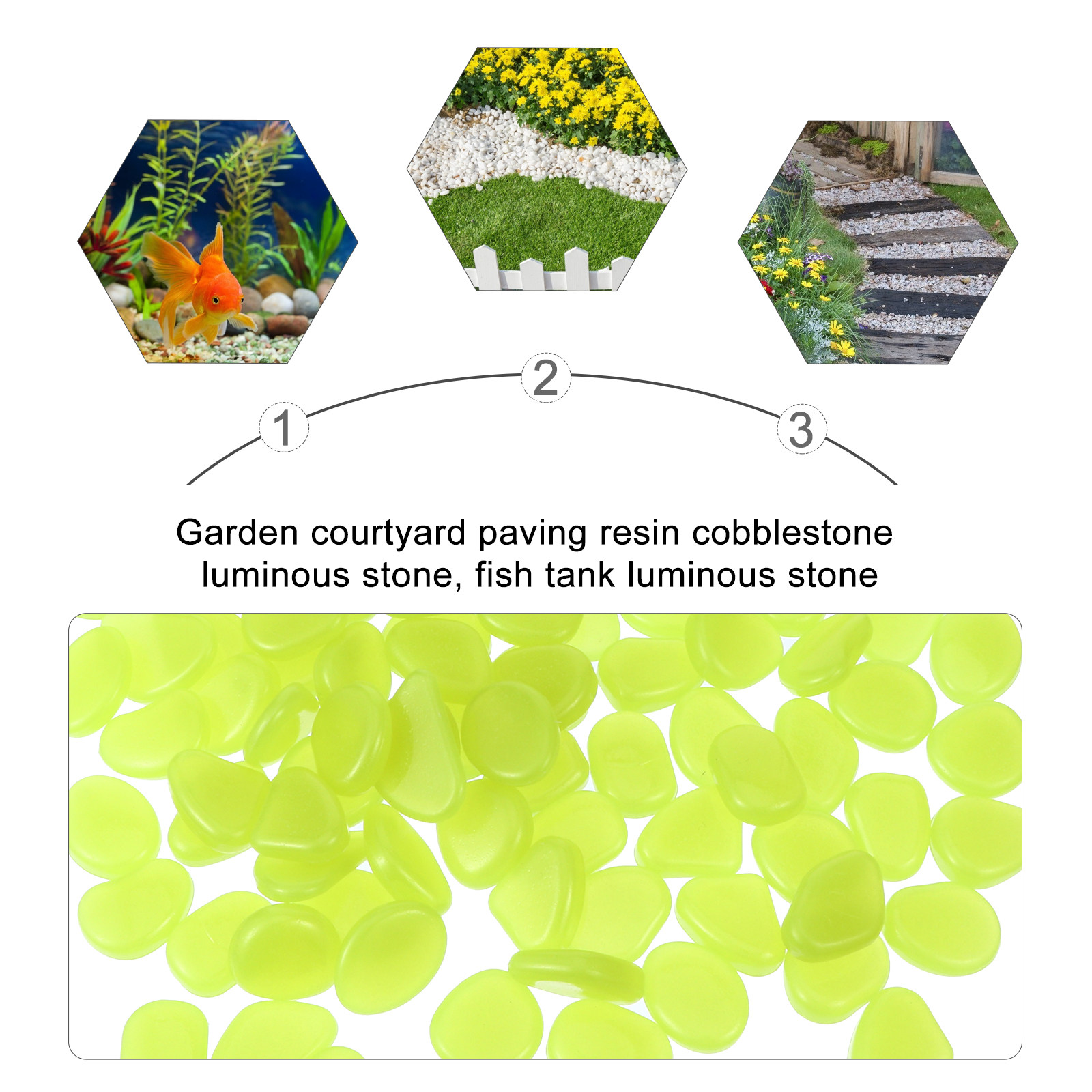 100 stuks lichtgevende stenen  - Fish Tank Gravel recensie en prijs