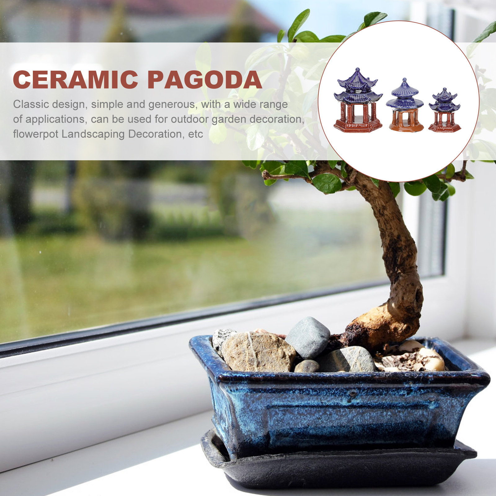 3 stuks keramische paviljoen,  - Aquarium Decor recensie en prijs